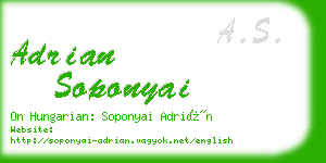 adrian soponyai business card